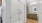 Walk in shower with glass doors